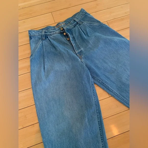 Mother SNACKS pleated front jeans - Picture 2 of 10